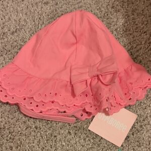 Gymboree Coral Eyelet Bow Hat 6-12 Months